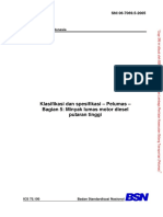 SNI 06-7069.5-2005 Klasifikasi Dan Spesikikasi Pelumas. Bagian 5 PDF