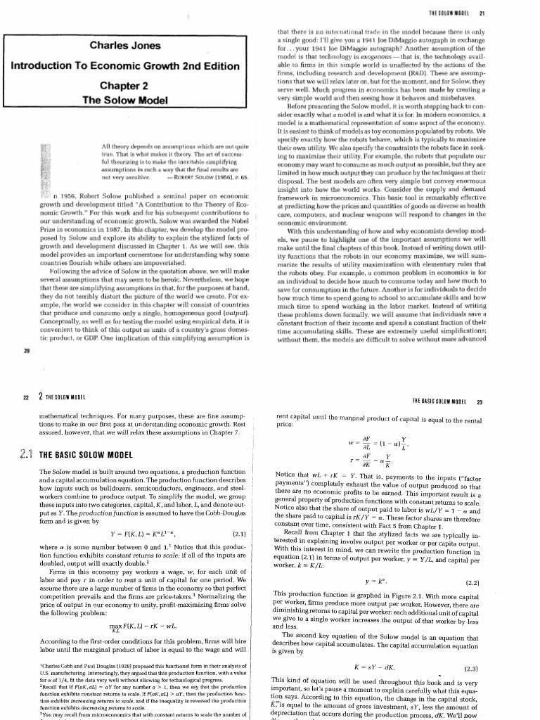 Understanding the Solow Growth Model | PDF | Production Function ...
