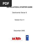 Installation & Starter Guide: Desinventar Server 9