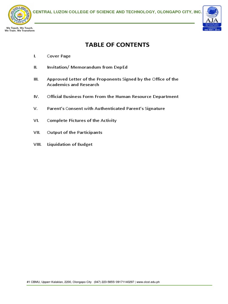 Student Activity Documentation | PDF | Career & Growth | Science ...