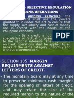 Article VIII-: Selective Regulation of Bank Operations
