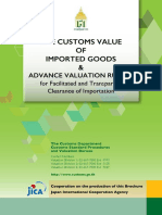 The Customs Value of Imported Goods &: Advance Valuation Ruling