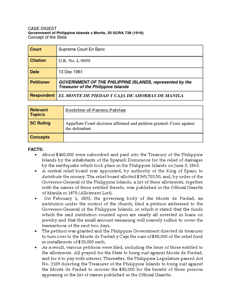 Court: Case Digest Concept of The State | PDF | Philippines | Lawsuit