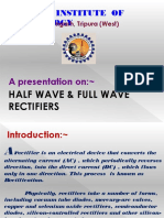 TRIPURA INSTITUTE OF TECHNOLOGY HALF WAVE & FULL WAVE RECTIFIERS