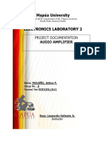 Mapúa University Electronics Laboratory 2: Project Documentation