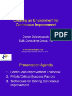 Creating An Environment For Continuous Improvement: Darren Dolcemascolo EMS Consulting Group, Inc
