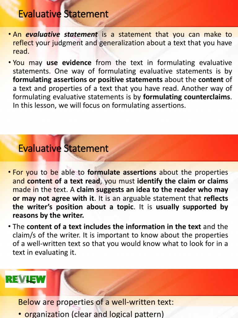 Evaluative Statement | PDF | Feminism | Gender Studies