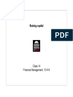 Raising Capital: Class 14 Financial Management, 15.414
