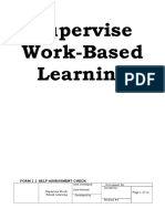 Supervise Work-Based Learning: Form 1.1 Self-Assessment Check