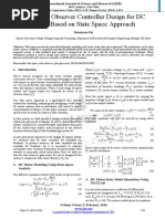 Full Order Observer Controller Design For DC Motor Based On State Space Approach