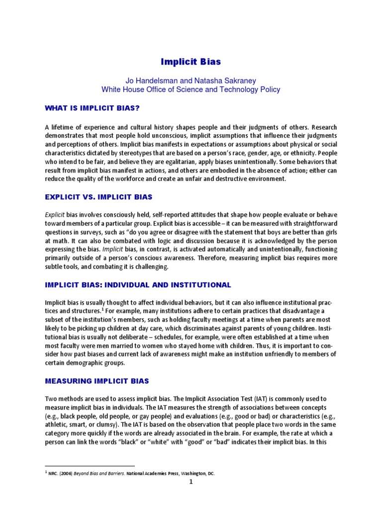 Bias Impact | PDF | Bias | Stereotypes