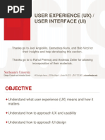 User Experience (Ux) / User Interface (Ui)