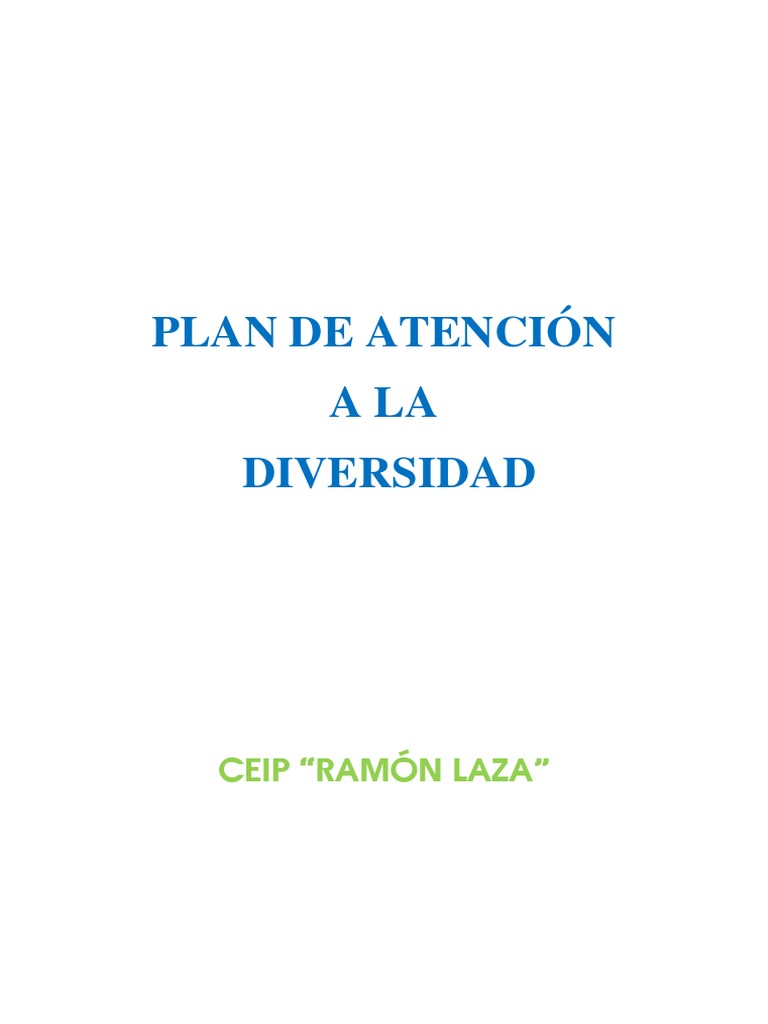 Plan de Atención a la Diversidad Educativa | PDF | Evaluación | Plan de ...