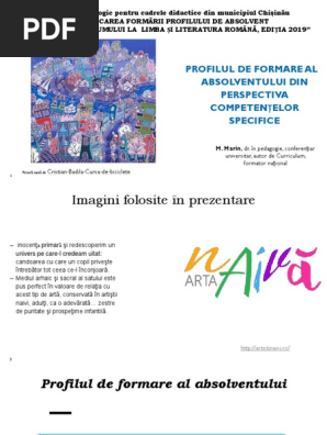 Profilul Absolventului Si Cs Marin Mariana Asachi Pptx