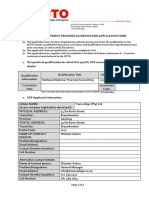 Application Form For SDP Accreditation