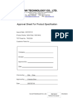 Tai-Saw Technology Co., LTD.: Approval Sheet For Product Specification