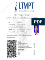 Sertifikat Utbk LTMPT 119171011816 PDF