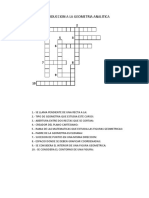 Crucigrama (Introducción A La Geometría Análitica) PDF
