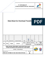 Data Sheet For Overhead Travelling Crane: Pt. Pertamina Ep Feed Wtip Struktur Bentayan Kap. 78000 BWPD