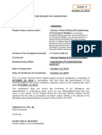 Cetificate of Completion Mortar