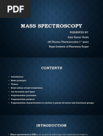 Mass Spectroscopy 