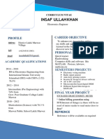 Insaf Ullah Khan: Profile Career Objective