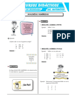 Analogías Numéricas para Primero de Secundaria