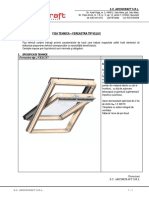 Fisa Tehnica Fereastra Tip VELUX