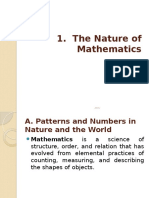 Nature of Maths patterns numbers title