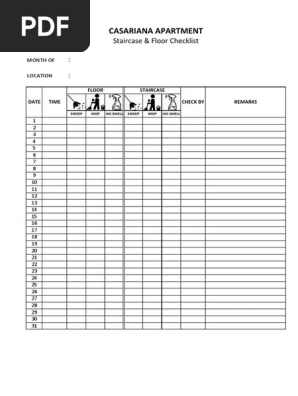 Cleaning Checklist