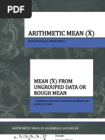 Arithmetic Mean ( ) : Jude Michelle J. Ureta Mpa Ii