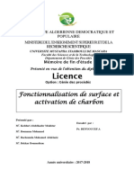 Fonctionnalisation de Surface Et Activation de Charbon