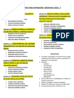 Lista de Grupos para Exposición Medicina Legal 2