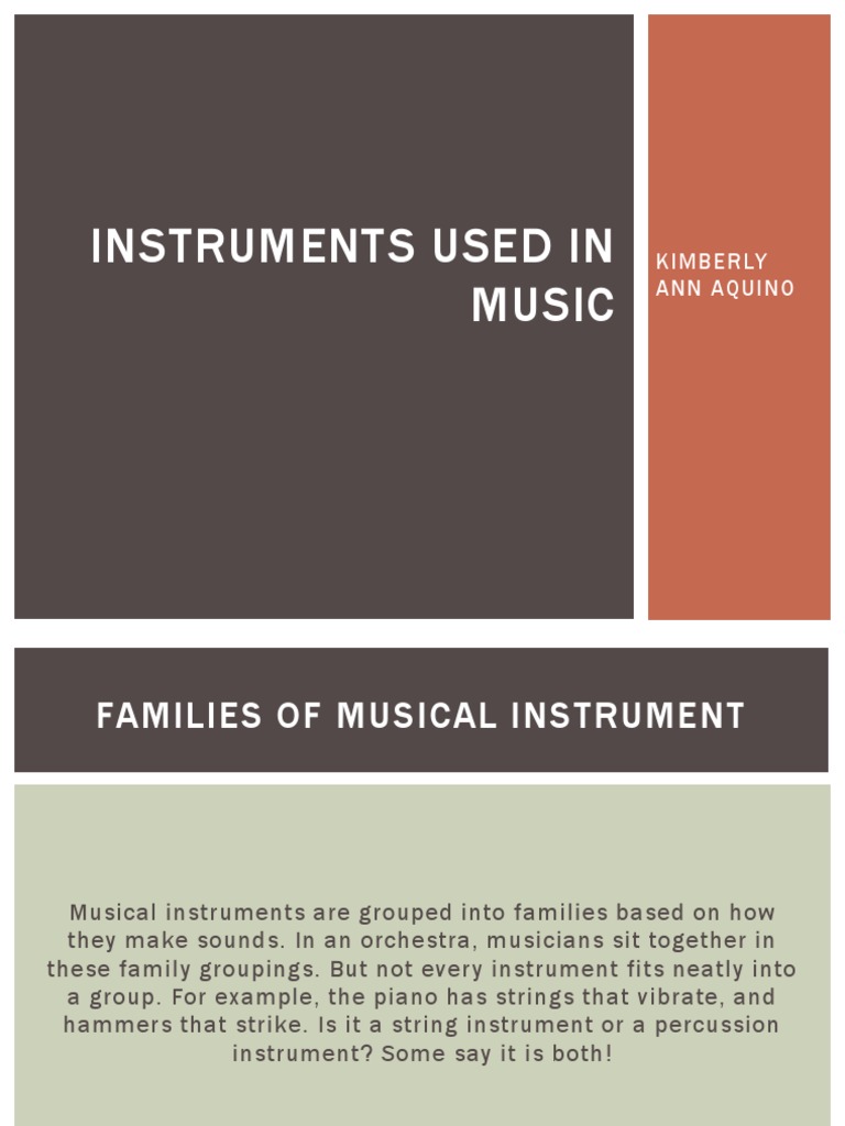 Instruments Used in Music: Kimberly Ann Aquino | PDF | Woodwind ...