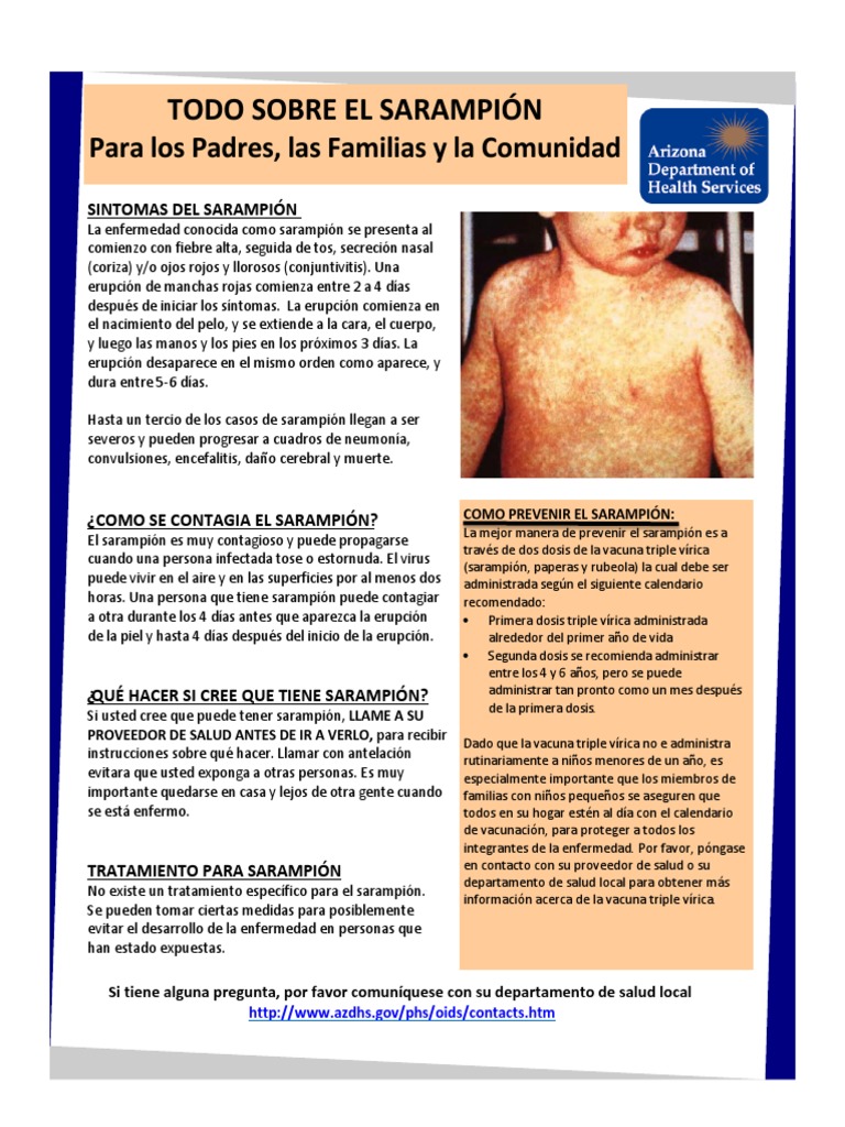 Síntomas Y Prevención Del Sarampión Pdf Sarampión Vacunas