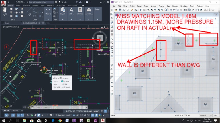Miss Matching Model 1.48M, Drawings 1.15M, (More Pressure On Raft in ...