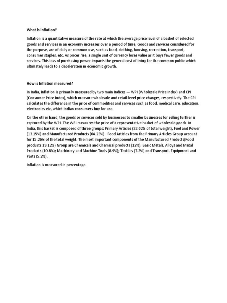 Understanding Inflation in India | PDF | Inflation | Economies