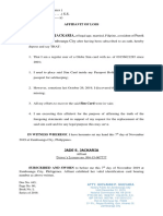 Sample Affidavit of Loss-Sim Card