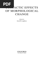 Syntactic Effects of Morphological Change: David W. Lightfoot