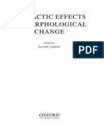 Syntactic Effects of Morphological Change: David W. Lightfoot