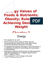 Chap1-Energy Values of Foods & Nutrients