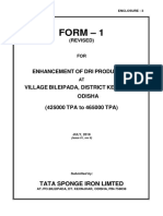 Form - 1: Enhancement of Dri Production