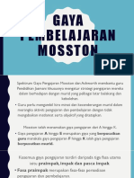 Gaya Pembelajaran Mosston (Latest)