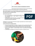 Manual de Operación y Uso Del Lavaojos de Emergencia Portátil