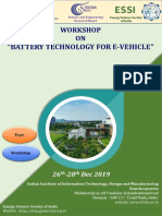 "Battery Technology For E-Vehicle": Workshop ON