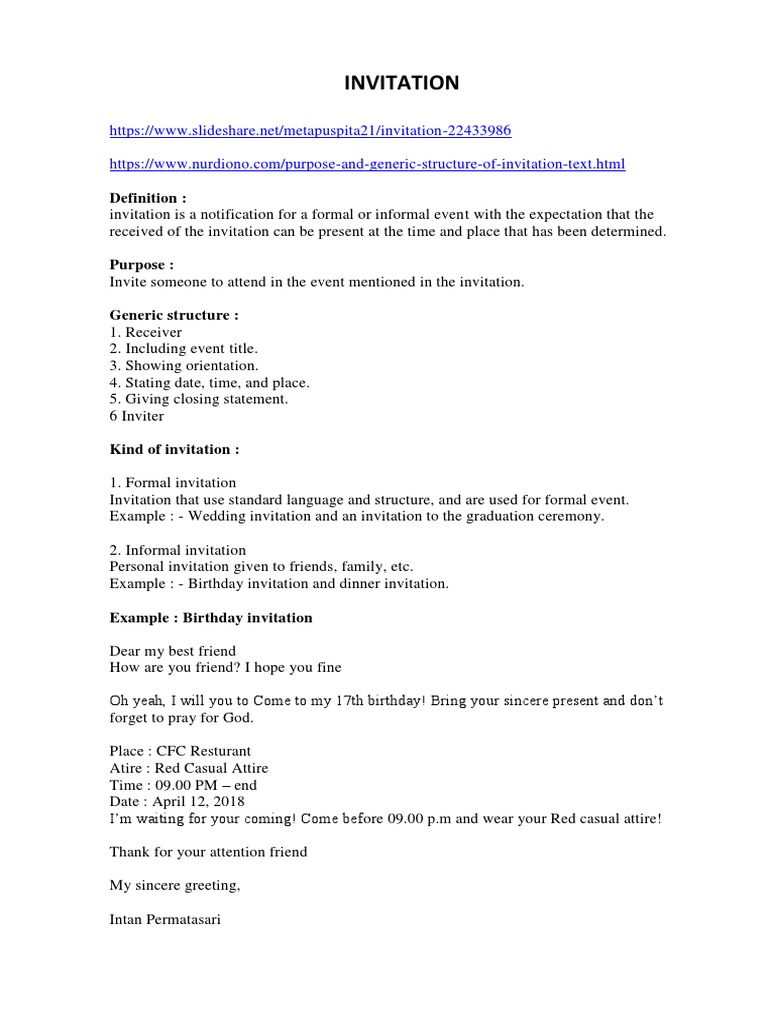 Invitation | PDF