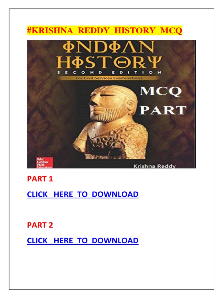 Krishna Reddy History MCQ Smfa PDF PDF