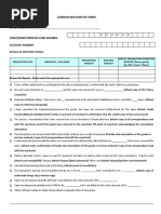 HDFC - Dispute Form