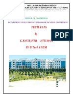 Tech Tats by K .RAVIKANTH 167Z1A0432 Iv B.Tech I Sem: Department of Electronics and Communication Engineering