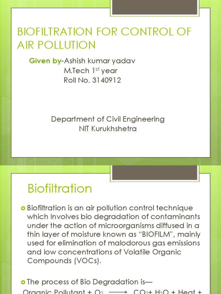 biofiltration for air pollution control research paper